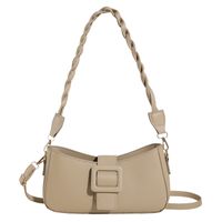 Women's Pu Leather Solid Color Elegant Zipper Shoulder Bag sku image 1