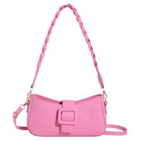 Mujeres Cuero Sintético Color Sólido Elegante Cremallera Bolsas De Hombro sku image 4