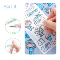1 Set Cartoon Cartoon Character Learning PP Synthetics Cute Handmade Washi Tape main image 7