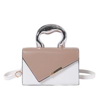 Women's Pu Leather Color Block Elegant Flip Cover Handbag sku image 1