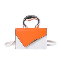 Women's Pu Leather Color Block Elegant Flip Cover Handbag sku image 2