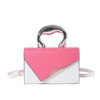 Women's Pu Leather Color Block Elegant Flip Cover Handbag sku image 4