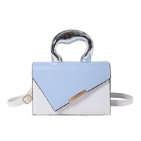 Women's Pu Leather Color Block Elegant Flip Cover Handbag sku image 5