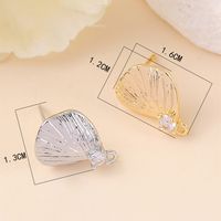 1 Pair 12 * 16mm Copper Zircon 18K Gold Plated White Gold Plated Leaf Brushed Earring Findings main image 2