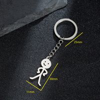 Simple Style Cartoon Character Stainless Steel Bag Pendant Keychain sku image 1
