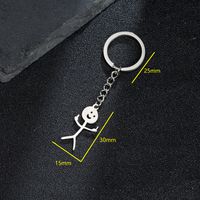 Simple Style Cartoon Character Stainless Steel Bag Pendant Keychain sku image 2