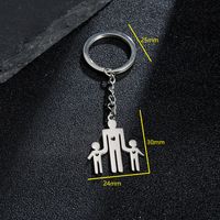 Simple Style Cartoon Character Stainless Steel Bag Pendant Keychain main image 2