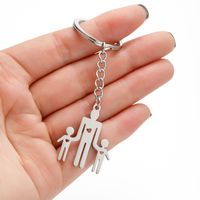 Simple Style Cartoon Character Stainless Steel Bag Pendant Keychain main image 5