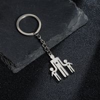 Simple Style Cartoon Character Stainless Steel Bag Pendant Keychain main image 4