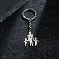 Simple Style Cartoon Character Stainless Steel Bag Pendant Keychain main image 3