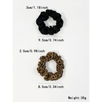 Women's Vacation Simple Style Classic Style Solid Color Leopard Cloth Pleated Hair Tie main image 2
