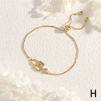 Le Cuivre Plaqué Or 18K Style IG Style Simple Commuer Des Nuages Auto L'Éléphant Incruster Zircon Bracelets sku image 1