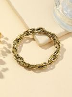 IG Style Casual Solid Color Alloy Inlay Rhinestones Gold Plated Silver Plated Unisex Bracelets main image 5