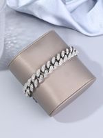 IG Style Casual Solid Color Alloy Inlay Rhinestones Gold Plated Silver Plated Unisex Bracelets main image 1