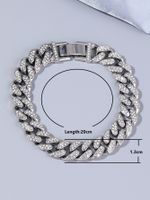 IG Style Casual Solid Color Alloy Inlay Rhinestones Gold Plated Silver Plated Unisex Bracelets main image 3