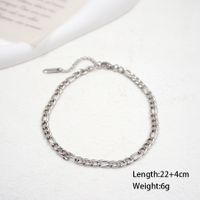 Casual Vacation Simple Style Solid Color 304 Stainless Steel Titanium Steel Chain Unisex Anklet main image 3