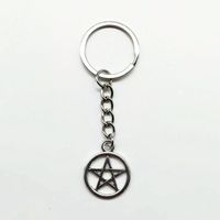 Retro Pentagramm Symbol Legierung Überzug Taschenanhänger Schlüsselbund sku image 2