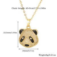 Copper Casual Cute Little Bear Plating Pendant Necklace main image 8