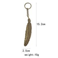 Retro Oversized Cool Style Feather Alloy Plating Silver Plated Bag Pendant Keychain main image 2