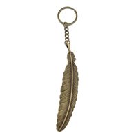 Retro Oversized Cool Style Feather Alloy Plating Silver Plated Bag Pendant Keychain sku image 2