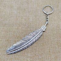 Retro Oversized Cool Style Feather Alloy Plating Silver Plated Bag Pendant Keychain main image 8