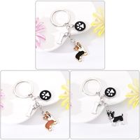 Cute Simple Style Dog Paw Print Unforgettable Alloy Plating Bag Pendant Keychain main image 6