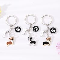 Cute Simple Style Dog Paw Print Unforgettable Alloy Plating Bag Pendant Keychain main image 1