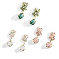 1 Pair Vintage Style Simple Style Flower Inlay Copper Zircon 18K Gold Plated Drop Earrings main image 8