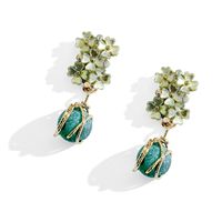 1 Pair Vintage Style Simple Style Flower Inlay Copper Zircon 18K Gold Plated Drop Earrings main image 10