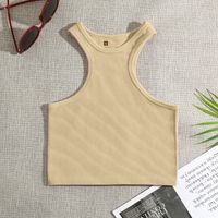 Women's Racerback Tank Tops Tank Tops Vacation Solid Color main image 4