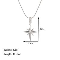 Acier Inoxydable 304 Plaqué Or 18K Style Simple Incruster Star Strass Artificiels Pendentif main image 3