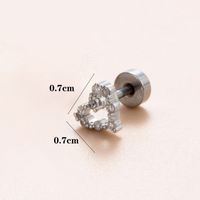 1 Piece Ear Cartilage Rings & Studs Classic Style Geometric Stainless Steel Copper Polishing Plating Inlay Zircon 18K Gold Plated Ear Cartilage Rings & Studs sku image 7