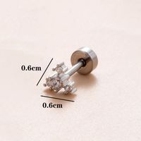 1 Piece Ear Cartilage Rings & Studs Classic Style Geometric Stainless Steel Copper Polishing Plating Inlay Zircon 18K Gold Plated Ear Cartilage Rings & Studs sku image 2