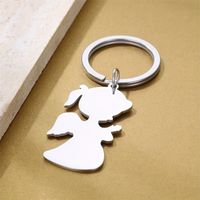 Simple Style Cartoon Stainless Steel Plating Carving 18K Gold Plated Keychain main image 4
