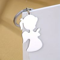 Simple Style Cartoon Stainless Steel Plating Carving 18K Gold Plated Keychain main image 5