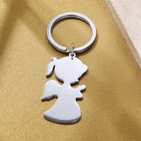 Simple Style Cartoon Stainless Steel Plating Carving 18K Gold Plated Keychain main image 8