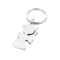 Simple Style Cartoon Stainless Steel Plating Carving 18K Gold Plated Keychain sku image 1
