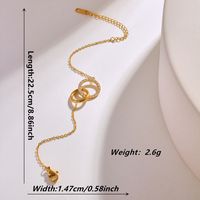Stainless Steel 18K Gold Plated Elegant Glam Luxurious Circle Solid Color Inlay Zircon Bracelets main image 2