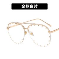 New Metal Rivet Grand Jante Dames De Mode Multicolore Lunettes De Soleil sku image 3