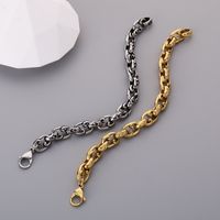 Stainless Steel 18K Gold Plated Casual Simple Style Solid Color Bracelets main image 7