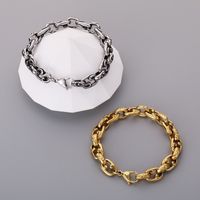 Stainless Steel 18K Gold Plated Casual Simple Style Solid Color Bracelets main image 3
