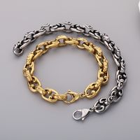 Stainless Steel 18K Gold Plated Casual Simple Style Solid Color Bracelets main image 5