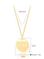 Copper 18K Gold Plated IG Style Simple Style Letter Electrocardiogram Heart Shape Hollow Out Inlay Zircon Pendant Necklace main image 3