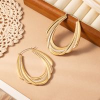 1 Pair IG Style Simple Style Geometric Alloy 14K Gold Plated Earrings main image 4