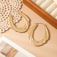 1 Pair IG Style Simple Style Geometric Alloy 14K Gold Plated Earrings main image 6
