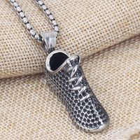 1 Piece Titanium Steel Shoe Pendant Hip-Hop Retro main image 1