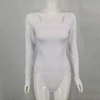 Women's Bodysuit Bodysuits Button Basic Solid Color main image 3