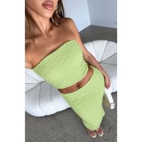 Party Date Women's Streetwear Solid Color Spandex Polyester Pleated Skirt Sets Skirt Sets main image 5