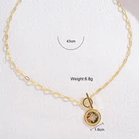 Copper 18K Gold Plated IG Style Simple Style Star Toggle Plating Pendant Necklace main image 2