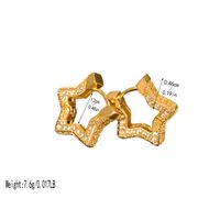 1 Pair Simple Style Star Plating Inlay Copper Zircon White Gold Plated Gold Plated Ear Studs main image 2